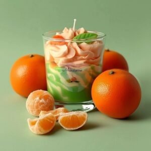 mise en scene bougie artisanale gourmande muri mandarine
